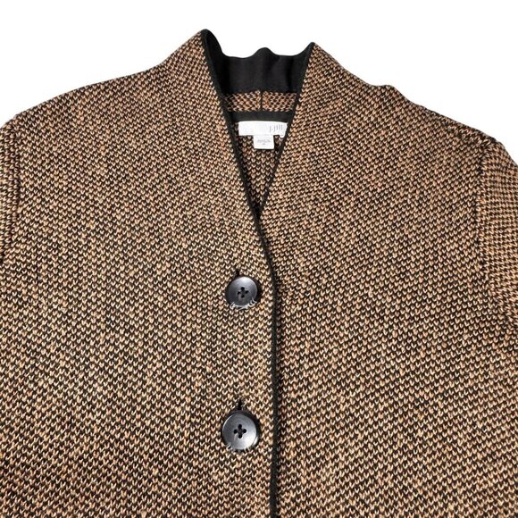 NWOT J.Jill Haley Topper Coat Cardigan Sz.M Brown Textured Knit Duster Fall - Picture 11 of 14